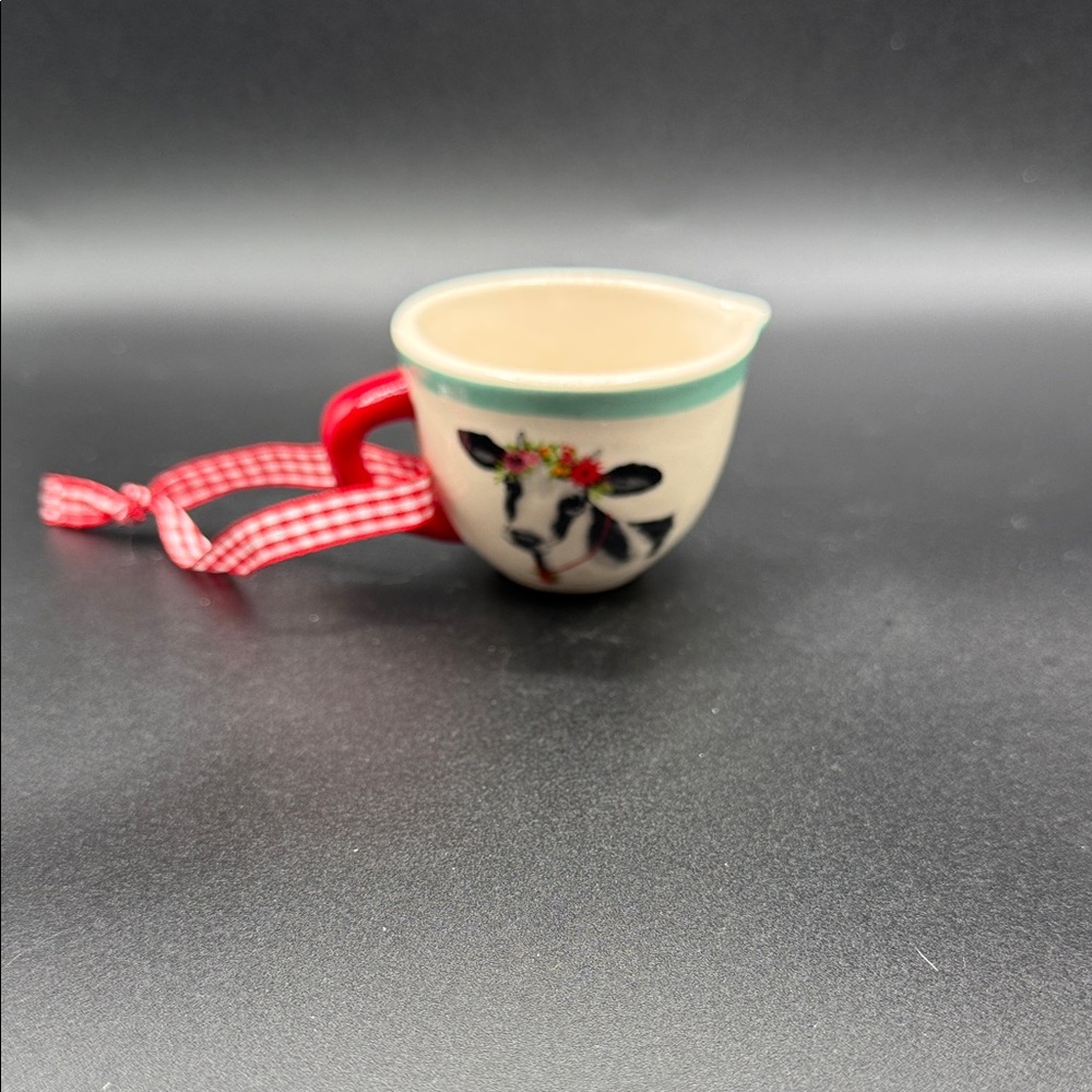 The Pioneer Woman Cow Print Ornament with Red Handle